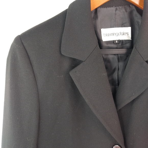 BLOOMINGDALES 6 Charcoal Gray Blazer - Picture 8 of 8